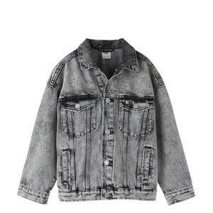 Basic black denim jacket